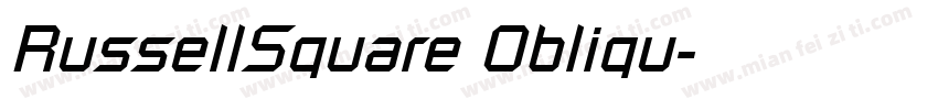 RussellSquare Obliqu字体转换